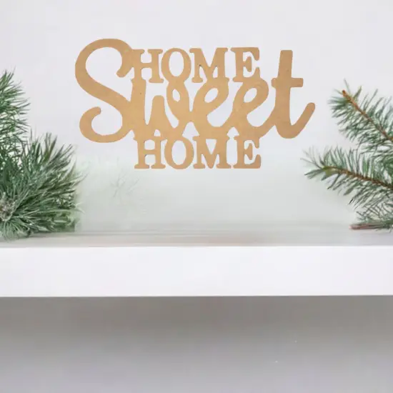Home Sweet Home Word Wood Cutout {3}