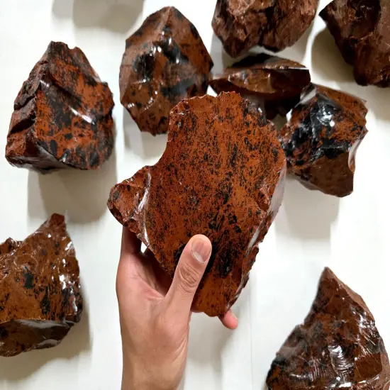 JUMBO Mahogany Obsidian Crystal Raw Stone Chunk for D&eacute;cor& Lapidary Crafts {5}