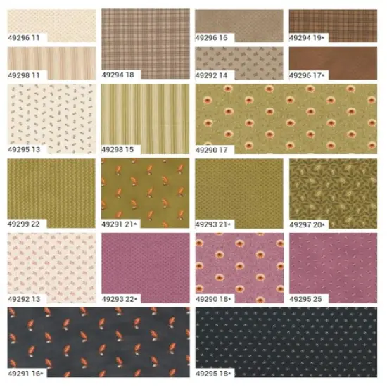 Pumpkin Spice Gatherings 2.5" Strip Roll (Jelly Roll) by Primitive Gatherings for Moda (49290JR) {6}