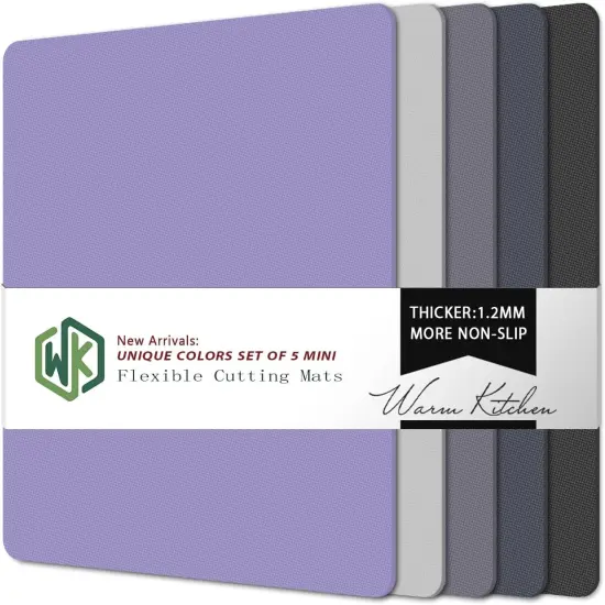 Small Flexible Plastic Cutting Boards for Kitchen, Non Slip Cutting Mats for Meat, Cutting Board Set of 5, BPA Free, Dishwasher Safe, Mini Size {1}