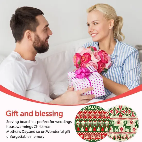 8 Pcs Christmas Diamond Painting Coasters with Holder, Diamond Art Coasters for Beginners, Adults & Beginner Diamond Art Kits for Adults, Craft Supplies Diamond Art Coasters Adults {5}