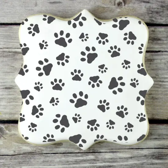 Mini Dog Paws Allover Cookie & Craft Stencil | CM007 by Designer Stencils | {3}