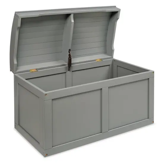 Badger Basket Hardwood Barrel Top Toy Chest Gray {6}