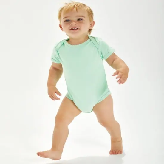 Rabbit Skins&reg; Classic Baby Fine Jersey One Piece Granite Heather {4}