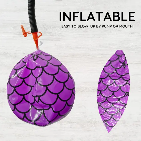 4E&rsquo;s Novelty 4 Pack Mermaid Beach Balls for Kids - Pool Float Toys & Mermaid Themed Birthday Party Decorations {6}