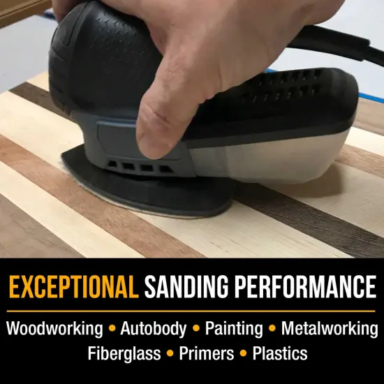 400 Grit - 5-Hole Pattern Hook & Loop Sanding Sheets for Mouse Sanders - Box of 24 {6}