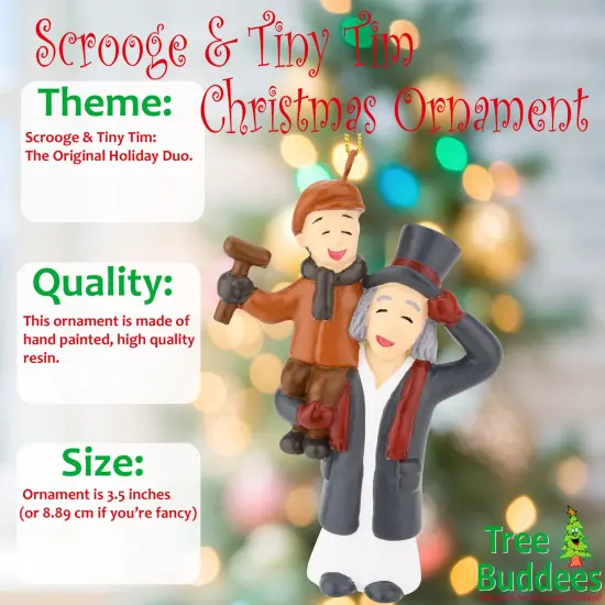 Scrooge & Tiny Tim from A Christmas Carol Ornament {2}