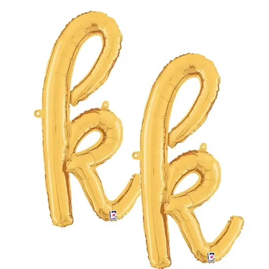 Betallic&reg; 24 inch Script Letter K Gold Air Fill Only {4}