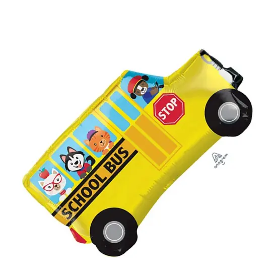 Anagram&reg; 30" Back to School Bus Balloon {3}