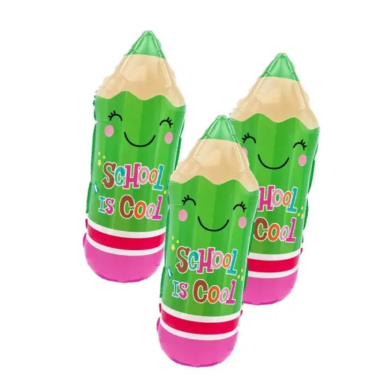 LA Balloons&reg; 29 Inch Back To School Pencil Green Balloon {6}