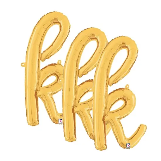 Betallic&reg; 24 inch Script Letter L Gold Air Fill Only {3}