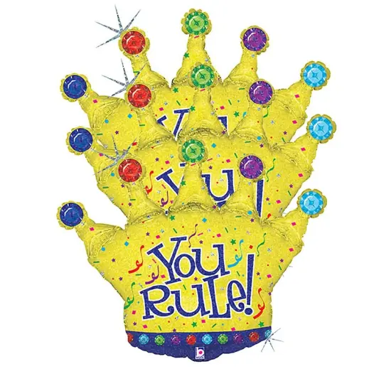 Betallic&reg; 36 Inch You Rule! Crown Balloon {6}