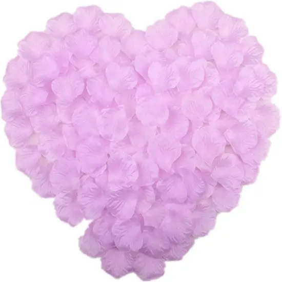 1000 PCS Artificial Silk Flower Lilac Rose Petals for Wedding Party Bridal Decoration {1}