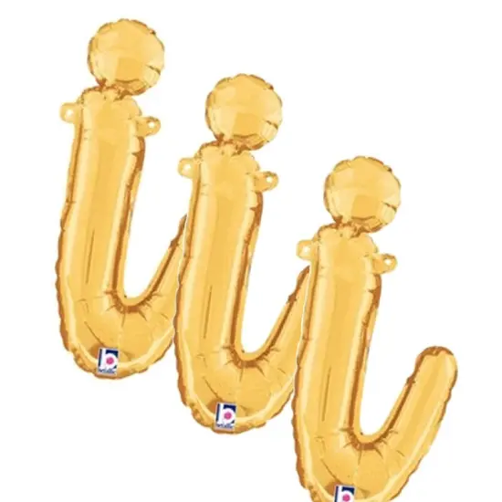 Betallic&reg; 14 inch Script Letter I Gold Air Fill Only {3}