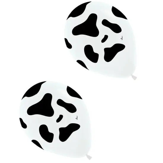 11" Cow Print Latex Balloons Farm Animal Party Decor {3}