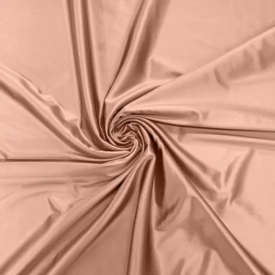 1 Yard Casino Stretch Satin Spandex Fabric Shiny for Dresses & Costumes Blush Deep {1}