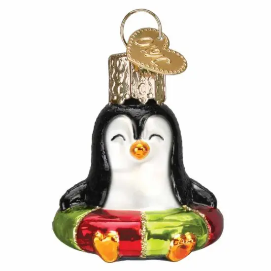 Old World Christmas 1.5 Inch Mini Penguin Tree Ornament , Gumdrops Collection Antarctica Multicolored {1}