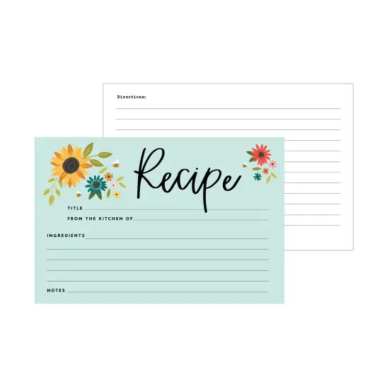Echo Park Recipe Cards-Sunflower Summer {7}