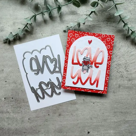 PhotoPlay Say It With Stamps Die Set-Love You Large Phrase {3}