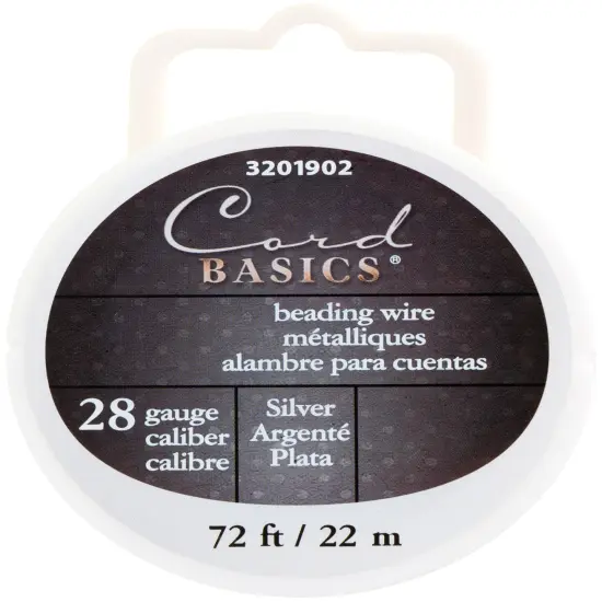 CousinDIY Beading Wire 28 Gauge 72'-Silver {1}