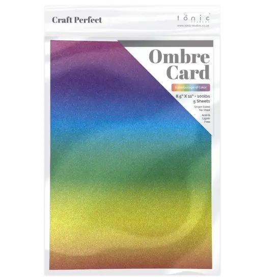 Craft Perfect Ombre Glitter Cardstock 8.5"X11" {2}