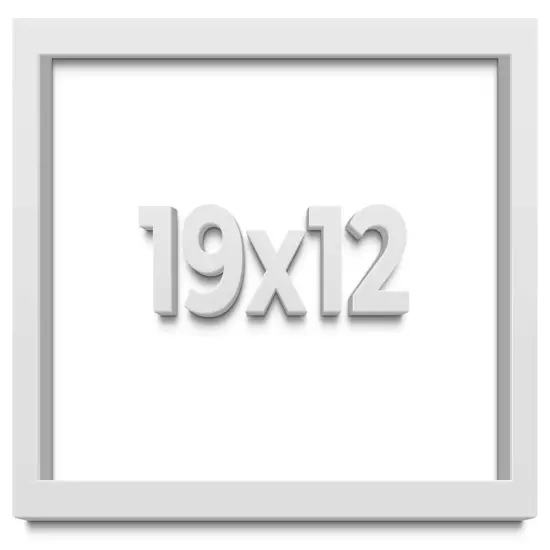 Minimalist Shadow Box White Picture Frame - UV Acrylic, Backing Board, Hanging Hardware {1}