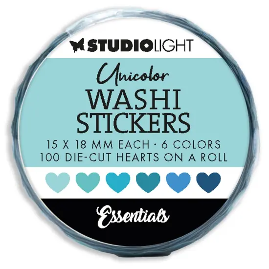 Studio Light Essentials Washi Die-Cut Stickers-Nr. 20, Blues {1}