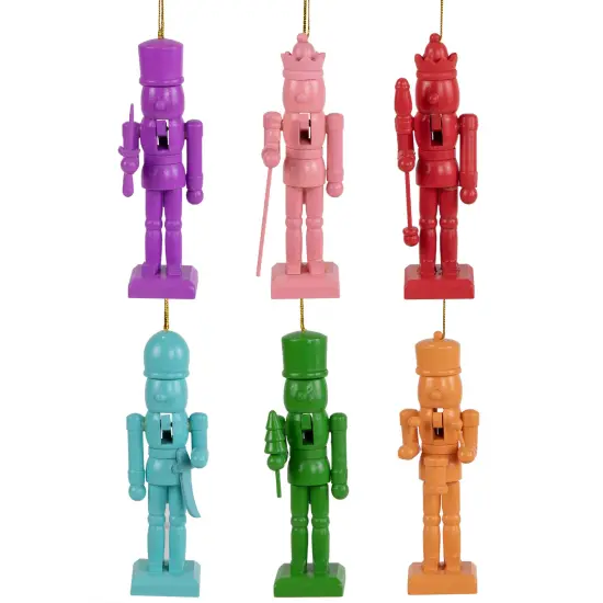 Northlight Nutcracker Wooden Christmas Ornaments - 5" - Multicolor - Set of 6 {3}