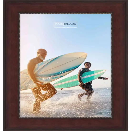 Square Distressed Brown Picture Frame - UV Acrylic, Foam Board Backing, Hanging Hardware {2}