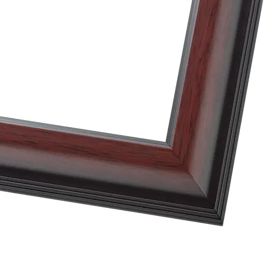 Photo Size Linear Brown Picture Frame - UV Acrylic, Foam Board Backing, Hanging Hardware {3}