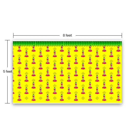 Yellow Tazzle Mango Leaf Backdrop, Pooja Backdrop Decoration, Indian Backdrop, Indian Decorations,housewarming Decor, Traditional Backdrop, Pooja Decoration {4}