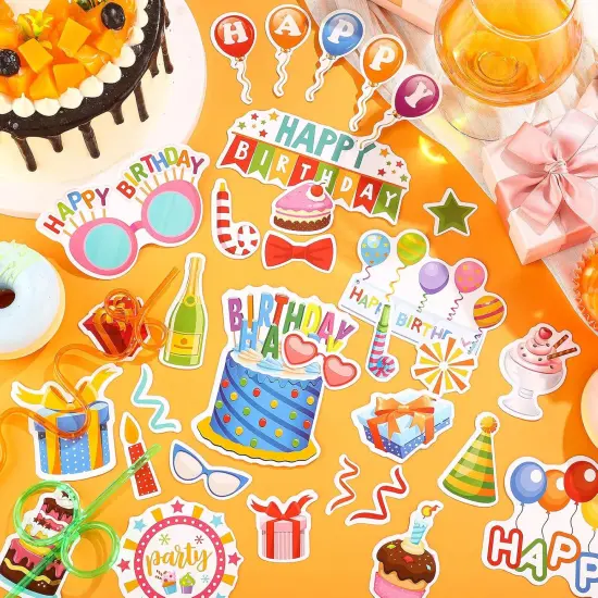 100 Pcs Birthday Paper Die Cuts Cardstock Scrapbook {5}