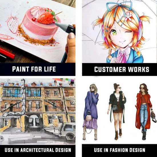 100 Colors Alcohol Markers {4}