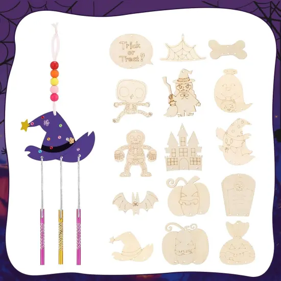 17 Pcs Halloween Wind Chime Crafts Making Kit DIY {4}