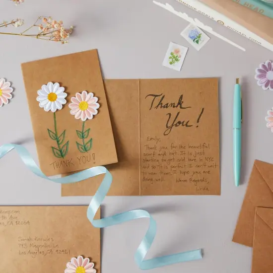 48 Pack Kraft Brown Blank Greeting Cards with Envelopes {2}