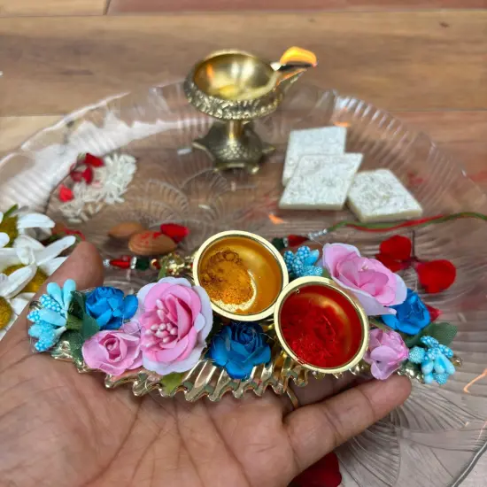 Bulk Haldi Kumkum Thali Holder, Pooja Return Gift, Indian Housewarming Gifts, Shivratri, Wedding Favor, Navarathri Favors, Baby Shower {5}