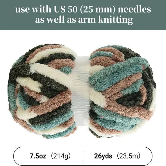 Tie Dye Chunky Chenille Yarn (8, Apricpot Green) {2}