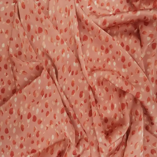 1 Yard Satin Conversational Print Woven Fabric Lightweight Drapery Use 57/58" Width MAUVE {2}