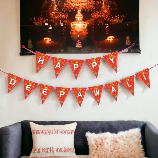 Happy Deepawali Paper Banner, Happy Diwali Banner, Deepawali Decor, Diwali Decorations, Diwali Backdrop, Diwaly Party, Diwali Garland, Diwali Decor {4}