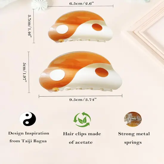 Yin Yang Hair Clips {2}