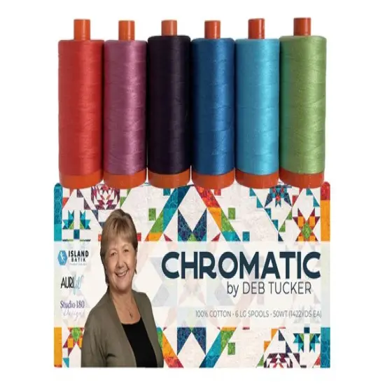 Aurifil Chromatic Thread Set by Deb Tucker | (6 50wt Cotton Large Spools) {2}