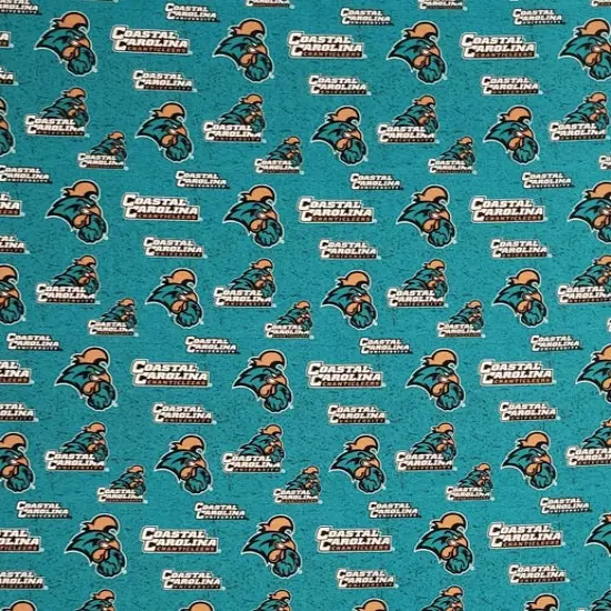 Licensed NCAA Coastal Carolina University CCU-1178 Cotton Fabric by the Yard {1}