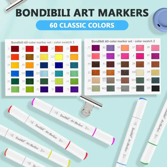 Alcohol Markers Brush Tip 60 Colors {5}