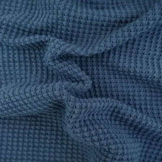 1 Yard Polyester Rayon Spandex Oversize Waffle Knit Solid Fabric 54/56" Width GREY {2}