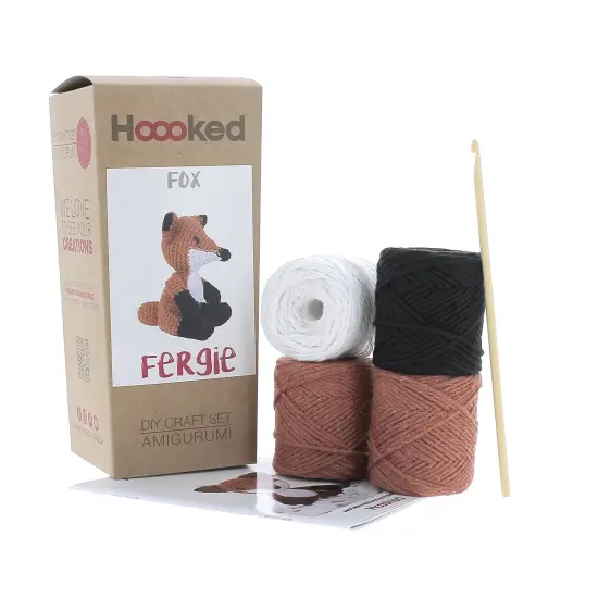 DIY Crochet Kit by Hoooked Fox Fergie - Brick PAK126 {2}