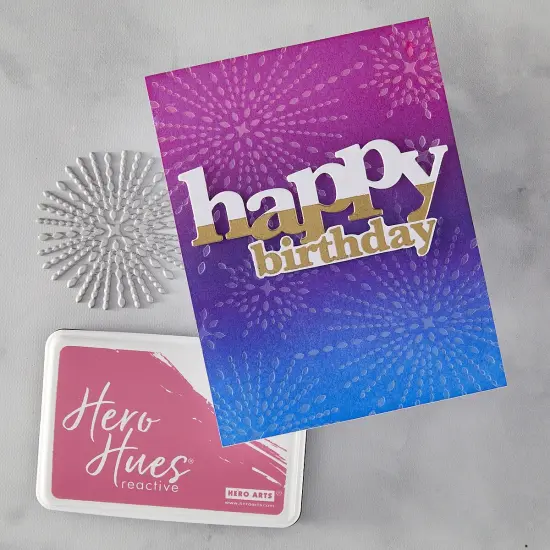Hero Arts Letterpress & Foil Plate-Starbursts Set, Lovely {4}