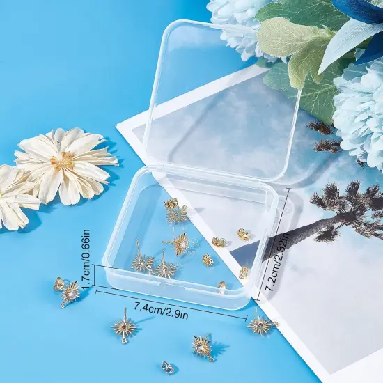 10Pcs/Box 18K Gold Plated Sun Earring Findings {5}