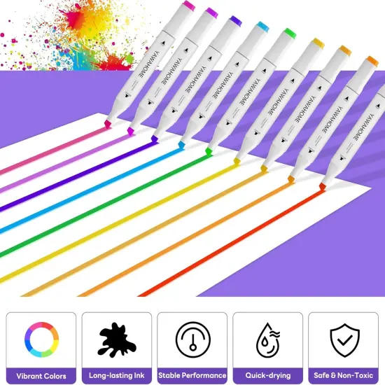 48 Colors Alcohol Markers Set {3}