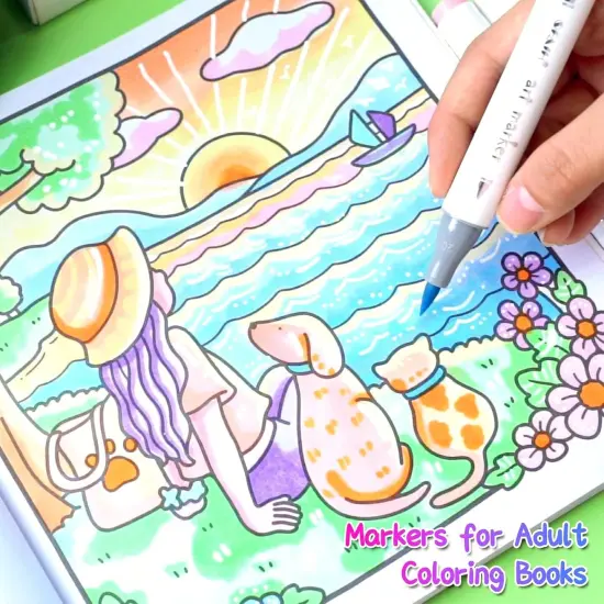 51 Colors Double Tipped Pastel Alcohol Markers {2}