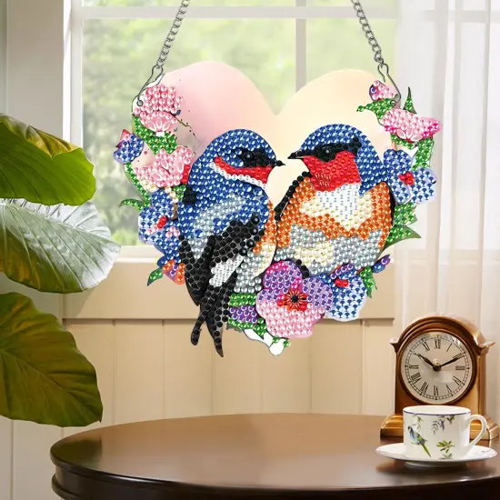 Hanging Pendant Diamond Painting Kits (Two Birds) {3}